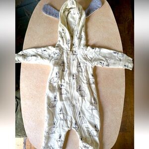 Monica + Andy Organic Cotton Bunny Romper 0-3 Months